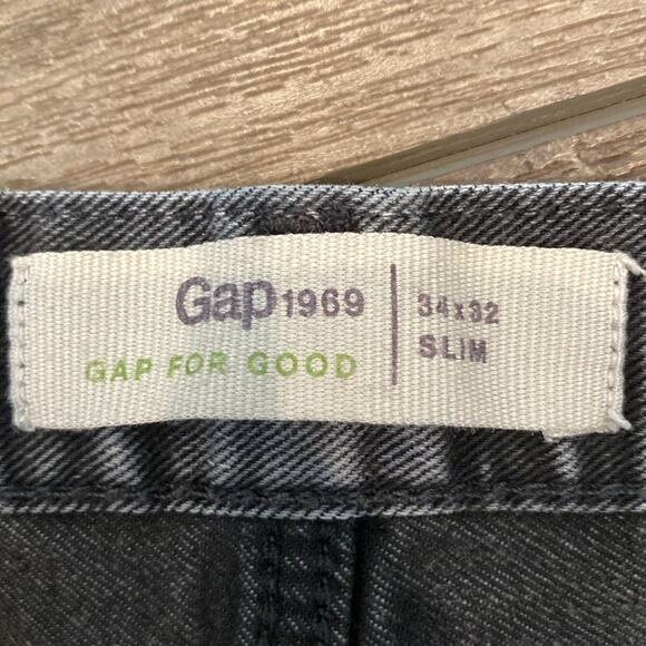 GAP Men's Slim Fit Jeans Gray Wash Size 34x32 - Picture 5 of 7